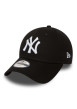 Thumbnail Casquette garçon noire unie à visière courbée et une fermeture strapback - Image 2