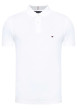 Thumbnail Polo blanc en coton biologique maille piquée à col boutonné et manches courtes