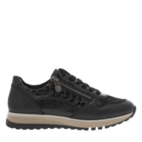 Baskets running noires à semelles plates avec...