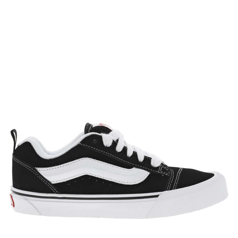 Vans - Baskets Basses Knu Skool En Cuir Noires Avec Une Forme Large Et Des Lacets Plats - Noires