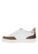 Thumbnail Tennis blanche et marron à talon plat avec logo de la marque - Image 2
