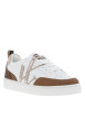 Thumbnail Tennis blanche et marron à talon plat avec logo de la marque - Image 3