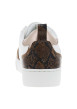 Thumbnail Tennis blanche et marron à talon plat avec logo de la marque - Image 6