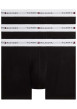 Thumbnail Lot de 3 boxers longs en coton noirs unis pourvus d'une taille élastiquée