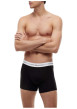 Thumbnail Lot de 3 boxers longs en coton noirs unis pourvus d'une taille élastiquée - Image 2