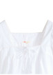 Thumbnail Chemisier en coton blanc uni avec une coupe droite et un col carré - Image 2