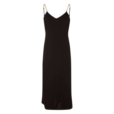 Robe longue noire unie pourvue d'une coupe...
