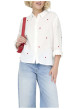 Thumbnail Chemisier en coton blanc à motifs coeurs avec une coupe droite et col à revers - Image 7