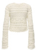 Thumbnail Cardigan écru uni pourvu d'une coupe droite et de manches longues - Image 2
