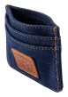 Thumbnail Porte-cartes en coton marine pourvu d'un patch embossé au nom de la marque - Image 2