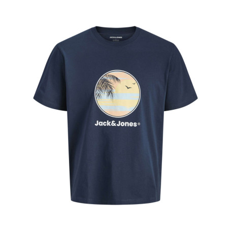 T-shirt en coton marine pourvu d'une coupe...