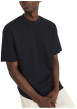 Thumbnail T-shirt en coton biologique noir à coupe droite et de manches courtes - Image 2