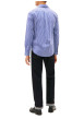 Thumbnail Chemise bleue en coton à coupe droite ornée d'un imprimé carreaux - Image 3
