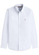Thumbnail Chemise bleue en coton à coupe droite ornée d'un imprimé géométrique