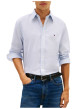 Thumbnail Chemise bleue en coton à coupe droite ornée d'un imprimé géométrique - Image 2