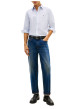 Thumbnail Chemise bleue en coton à coupe droite ornée d'un imprimé géométrique - Image 5
