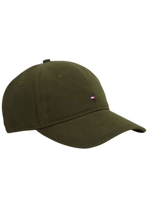 Casquette en coton biologique kaki pourvue d'une fermeture strapback