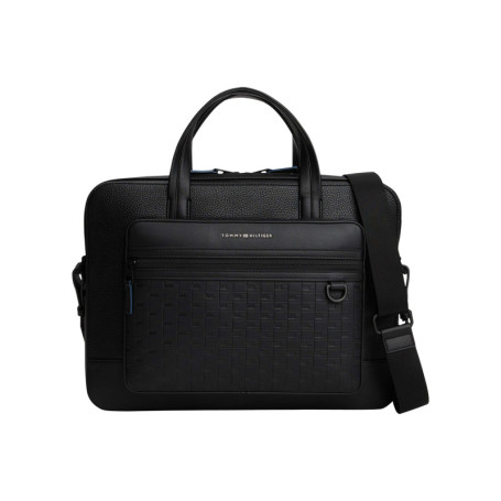 Sac porte documents noir pourvu d'un motif en...