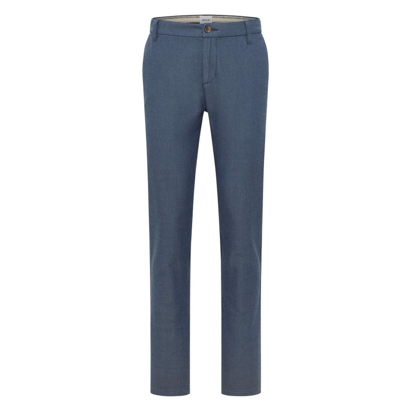 Mustang - Pantalon Chino Daytona En Coton Bleu à Coupe Droite Et Poches Plaquées - Bleu