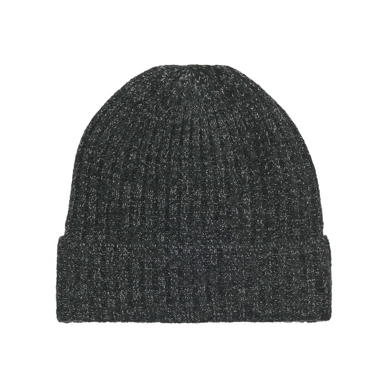 Only - Bonnet Noir Uni Effet Côtelé Et Incrusté De Fils Lurex - Noir