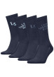 Thumbnail Lot de 4 paires de chaussettes hautes bleu marine en coton mélangé