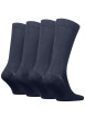 Thumbnail Lot de 4 paires de chaussettes hautes bleu marine en coton mélangé - Image 2