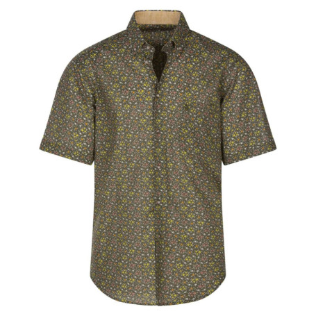 Chemise en coton kaki avec une coupe regular...
