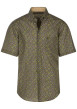 Thumbnail Chemise en coton kaki avec une coupe regular fit et un imprimé fleuri