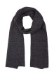 Thumbnail Écharpe longue grise anthracite en coton mélangé