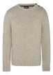 Thumbnail Pull beige uni coupe régular avec un col rond