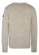 Thumbnail Pull beige uni coupe régular avec un col rond - Image 2