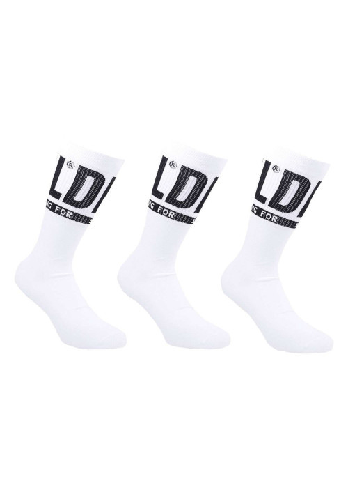 Lot de 3 paires de chaussettes blanches unies en coton mélangé