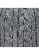 Thumbnail Bonnet gris chiné en maille torsadée Milky avec pompons interchangeables - Image 3