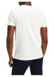 Thumbnail T-shirt blanc en coton biologique col rond et manches courtes avec logo brodé sur la poitrine - Image 2