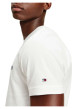 Thumbnail T-shirt blanc en coton biologique col rond et manches courtes avec logo brodé sur la poitrine - Image 3