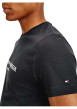 Thumbnail T-shirt noir en coton biologique col rond et manches courtes avec logo brodé sur la poitrine - Image 3