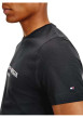 Thumbnail T-shirt noir en coton biologique col rond et manches courtes avec logo brodé sur la poitrine - Image 4