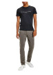 Thumbnail T-shirt noir en coton biologique col rond et manches courtes avec logo brodé sur la poitrine - Image 5