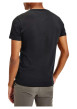 Thumbnail T-shirt noir en coton biologique col rond et manches courtes avec logo brodé sur la poitrine - Image 7
