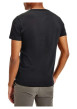 Thumbnail T-shirt noir en coton biologique col rond et manches courtes avec logo brodé sur la poitrine - Image 8