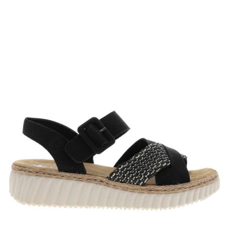 Nu-pieds/sandales femme noir