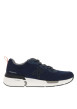 Thumbnail Baskets running bleu marine à talon plat avec des lacets noirs