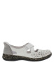 Thumbnail Ballerines emboitant en cuir blanches à talon plat avec des slip-on