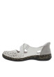 Thumbnail Ballerines emboitant en cuir blanches à talon plat avec des slip-on - Image 2