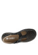 Thumbnail Ballerines emboitant en cuir noires à talon plat avec une bande auto-agrippante - Image 4