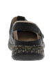 Thumbnail Ballerines emboitant en cuir noires à talon plat avec une bande auto-agrippante - Image 6