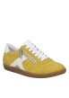 Thumbnail Tennis jaune à semelle à talon plat avec des lacets plats et un zip - Image 3