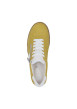 Thumbnail Tennis jaune à semelle à talon plat avec des lacets plats et un zip - Image 4