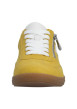 Thumbnail Tennis jaune à semelle à talon plat avec des lacets plats et un zip - Image 7