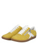 Thumbnail Tennis jaune à semelle à talon plat avec des lacets plats et un zip - Image 8